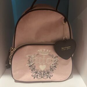 Juicy Couture Blush Backpack with Heart Charm